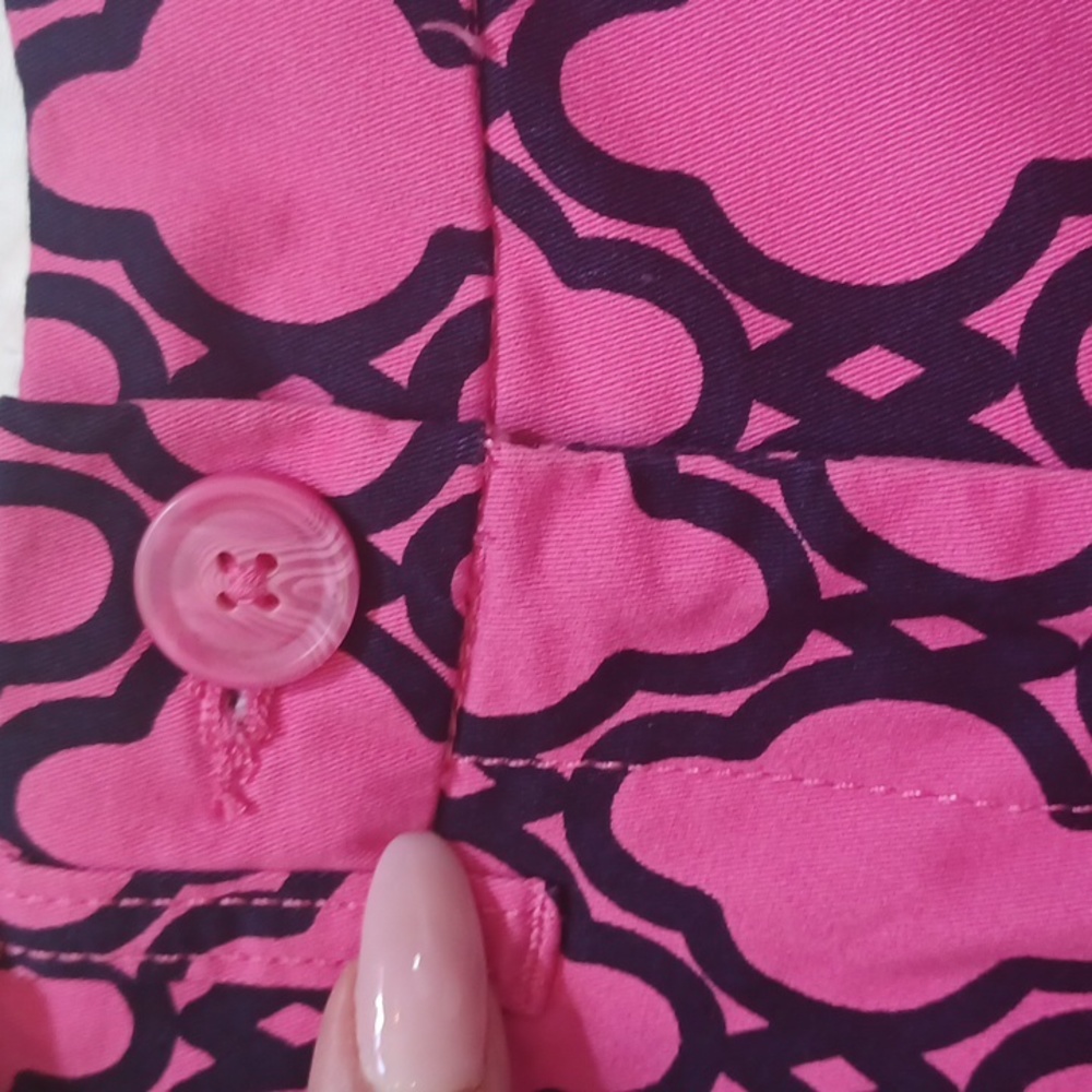 New Crown & Ivy Pink/Navy Design Print Shorts - Picture 5 of 9